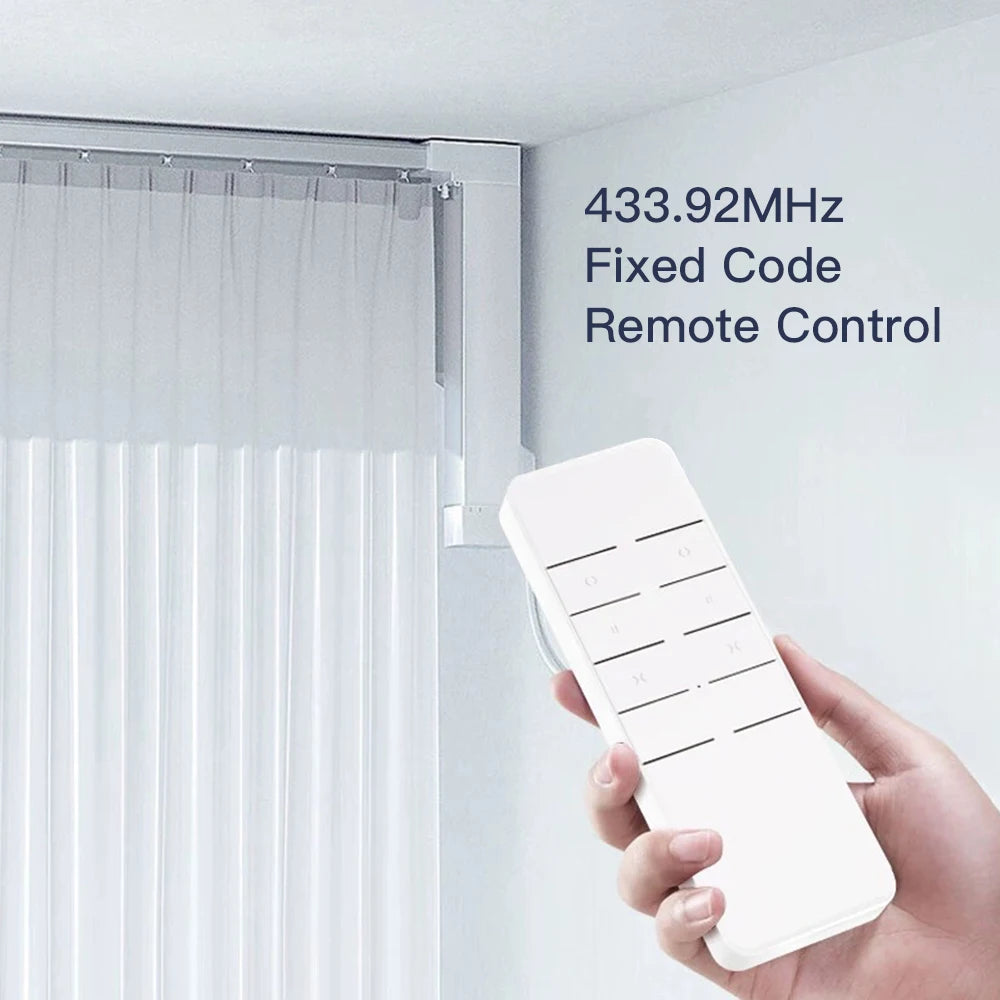 Smart Curtain Remote Control RF 433.92 MHz Emitter for Fixed Code Electric Curtain Motor Motorized Tubular Motor
