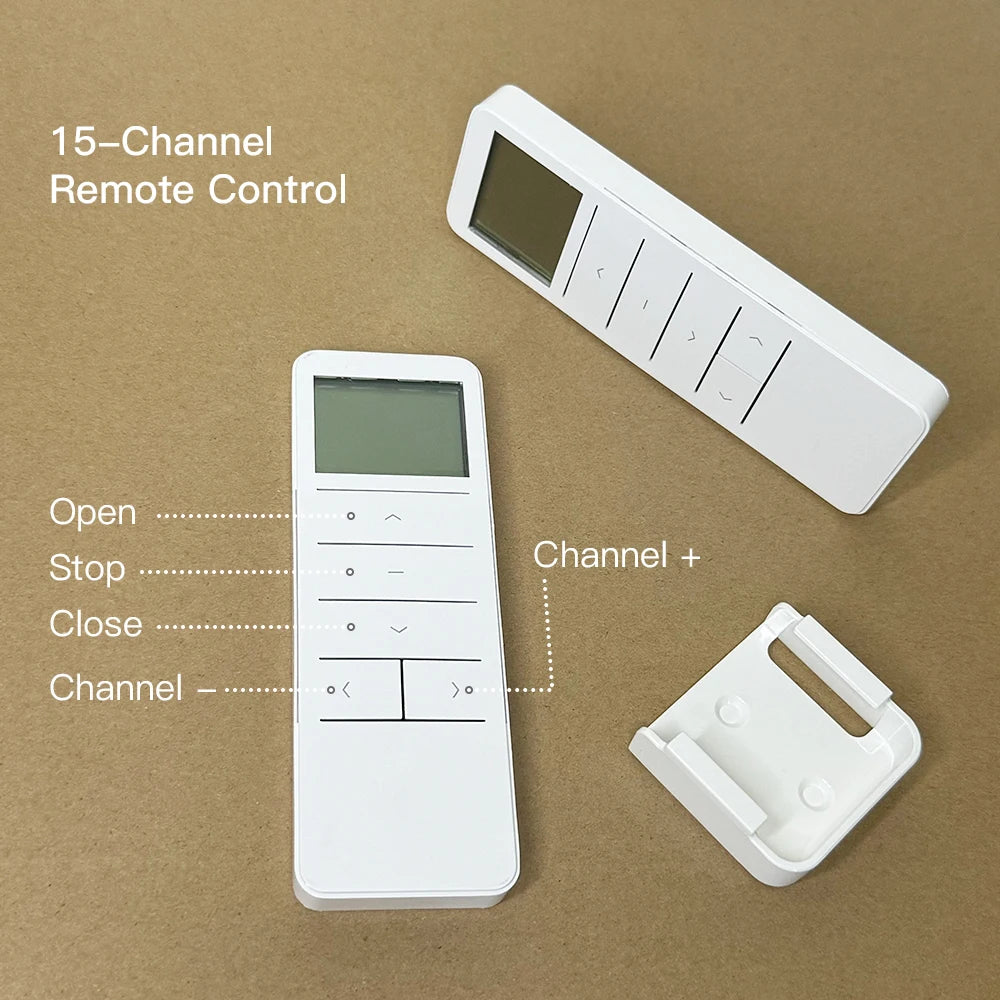 Smart Curtain Remote Control RF 433.92 MHz Emitter for Fixed Code Electric Curtain Motor Motorized Tubular Motor